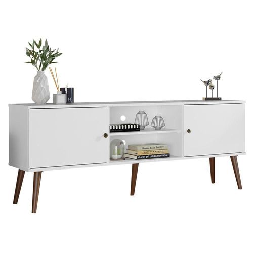 Mueble Mesa Para Tv Rack Madesa 2 Puertas Hasta 65 Blanco 02