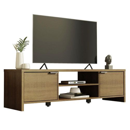 Mueble Mesa Para Tv Rack Madesa 2 Puertas Hasta 65 Marrón 01