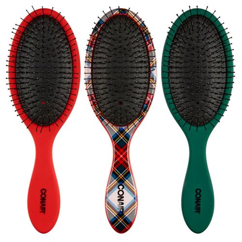 Set de 3 cepillos desenredantes para cabello húmedo y seco Conair