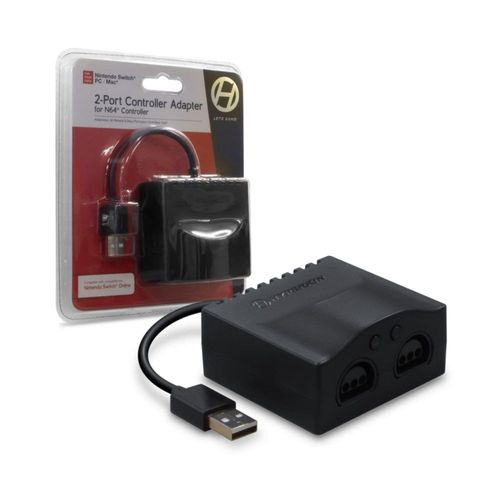 Adaptador de controladores Hyperkin de 2 puertos para N64 Switch y PC
