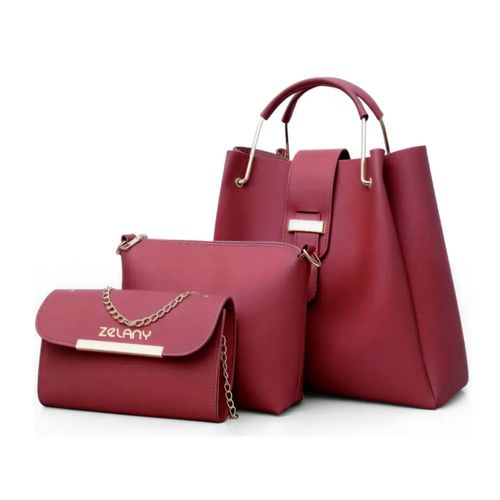 Set 3 Bolsas Bandolera para Mujer Color Rojo