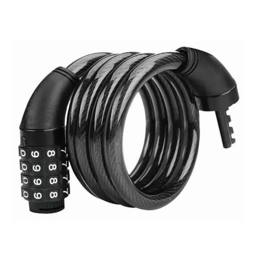 Candado Cadena 1.2m con  Combinación Para Bicicleta Negro