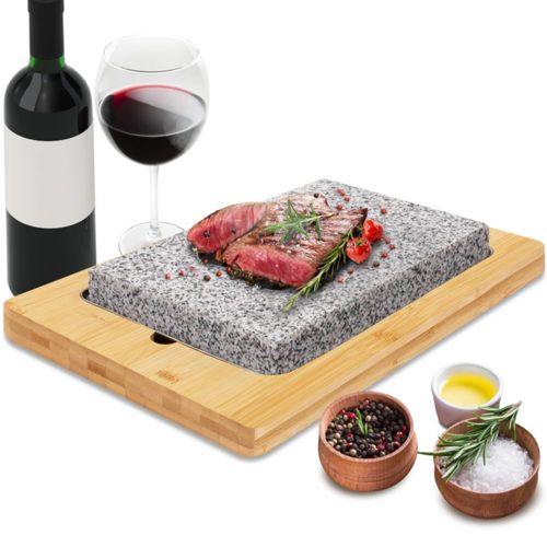 Parrilla de piedra para cocinar NutriChef Sizzle con temperatura ajustable