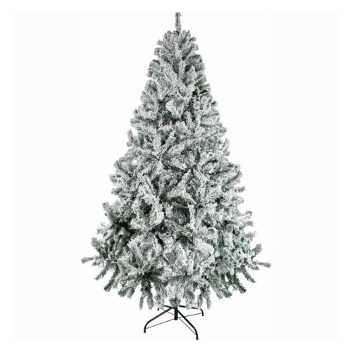 Arbol de Navidad Nevado Jardimex Altura de 1.6m Pino Navideño con Escarcha de Nieve Artificial 400 Ramas