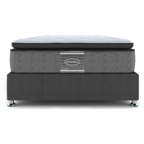 Colchon America King Size Ortopedico Tratamiento Antibacterial + Base