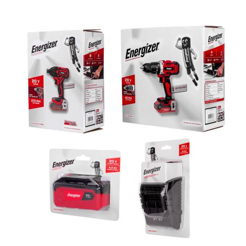 Combo de Rotomartillo y Destornillador Inalámbricos Energizer  EZLCOM1650-CB4