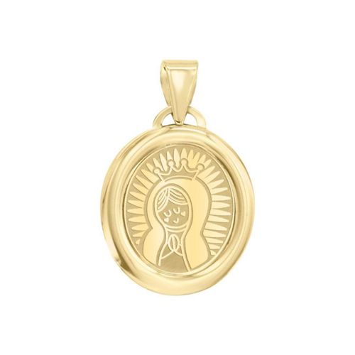 Medalla virgencita distroller oro 14k CRISTAL JOYAS BVODIS-257