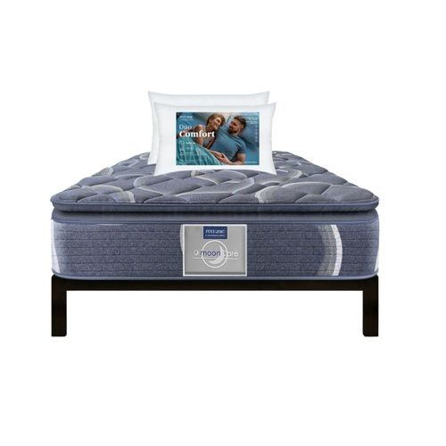 Colchón Matrimonial Restonic Ultra Confort Ortopédico con Box y  2 Almohadas Hipoalergénicas Tamaño Standar