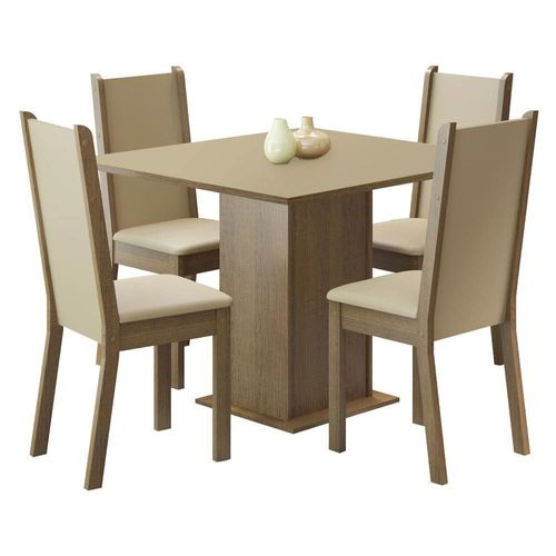 Juego Comedor Madesa Alana Mesa Tablero de MDP y 4 Sillas MCB