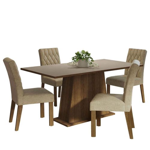 Juego Comedor Madesa Ashley Mesa Tablero de MDP y 4 Sillas MI