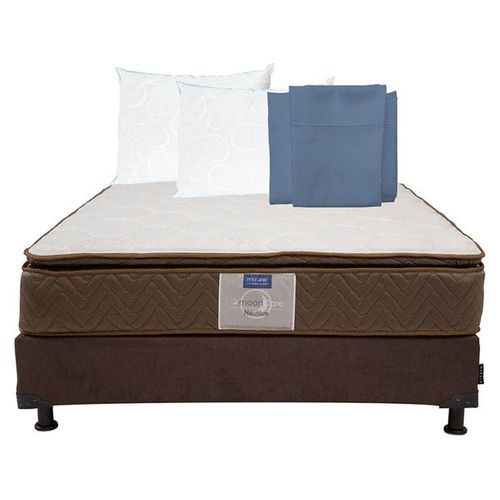 Colchón Queen Size Nautilus + Box + 2 Almohadas Osos + Sábanas RGH