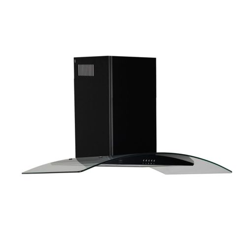 Campana extractora de pared 90cm diseño curvo color negro AVERA CEV90N