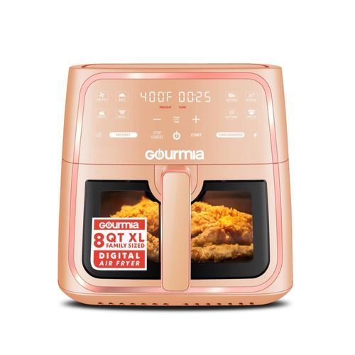 Freidora de aire digital Gourmia de 8 qt 8 programas preestablecidos color durazno