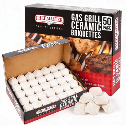 Briquetas cerámicas para parrilla a gas Chef Master paquete de 50