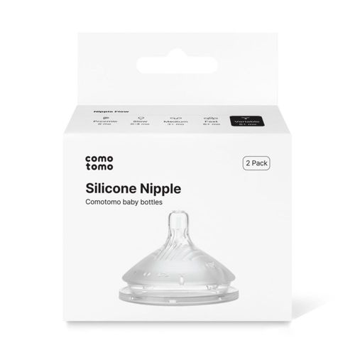 Tetinas para biberón Comotomo Gen 2 de silicona suave paquete de 2