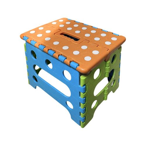 Banco Banquito Infantil Plegable Plástico de 18 cms de alto - Color: Naranja