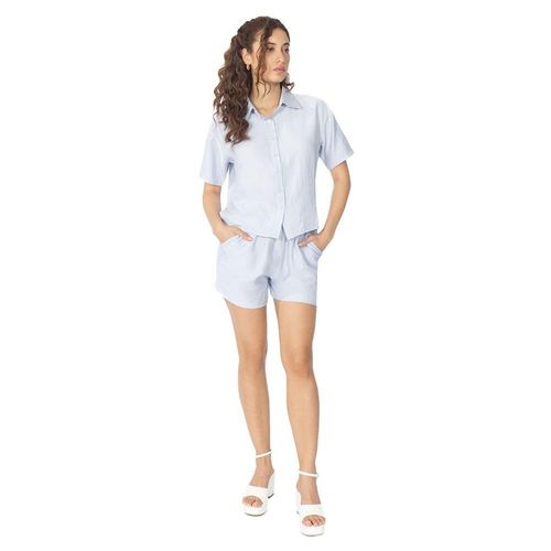 Short Listo Con Cintura Elástica Y Pretina Fruncida Para Mujer Quarry