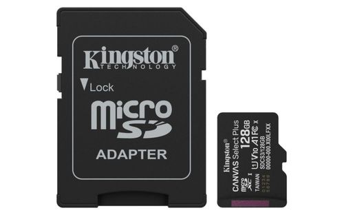 Tarjeta microSD Kingston Canvas Select Plus de 128 GB y 150 MB/s