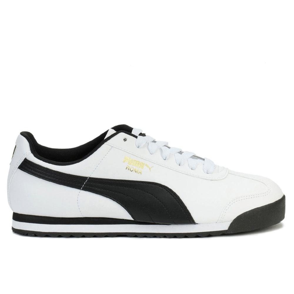 Tenis Puma Roma Basic Whiteblack Hombre Elektra Tienda En Línea México 