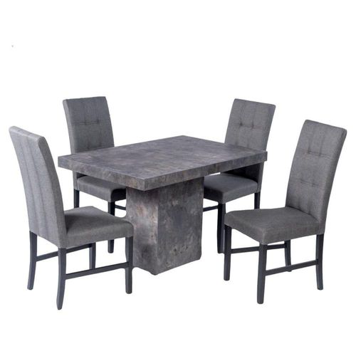 Antecomedor 4 Sillas Leany - Gris