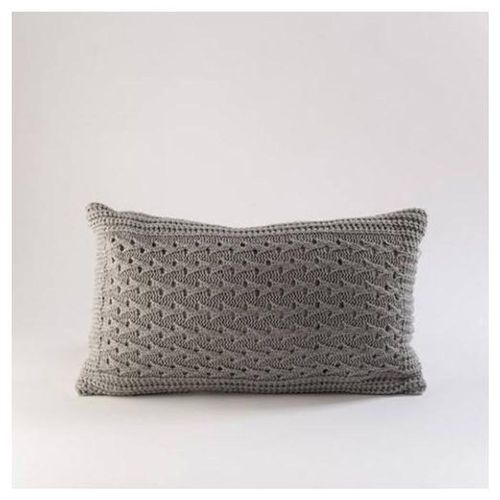 Cojin Tejido Gris 30X50 - Gris