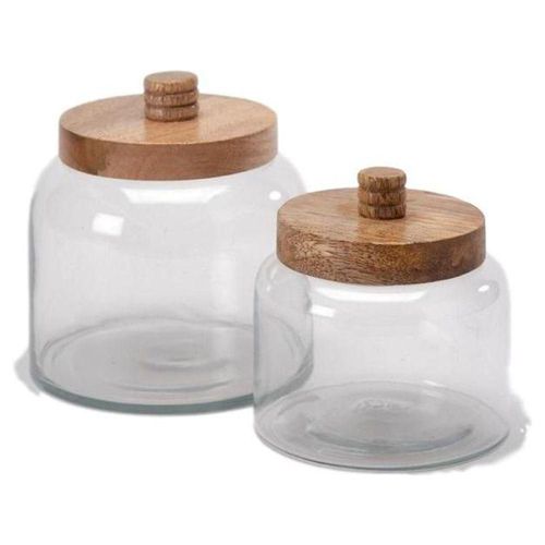 Set De 2 Tarros De Cristal