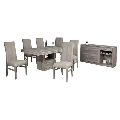 Antecomedor Akane 6 Sillas - Gris