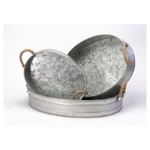 Set De 3 Charolas Redondas Peltre