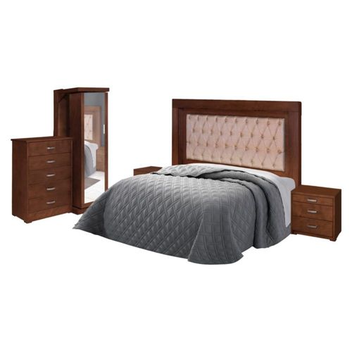 Recamara King Size Bella Nogal Kessa Muebles