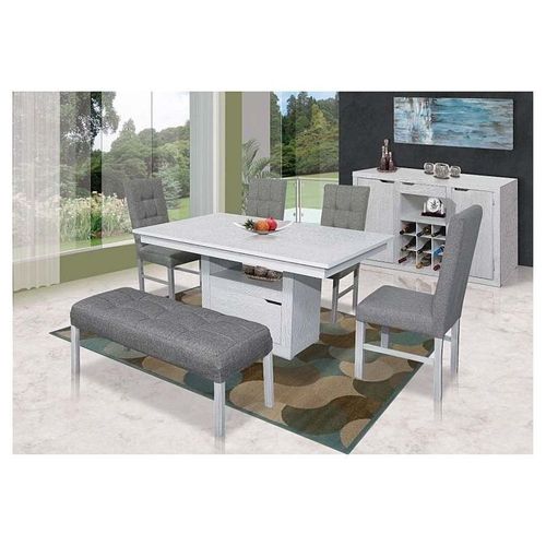 Antecomedor Belgica 6 Sillas - Gris