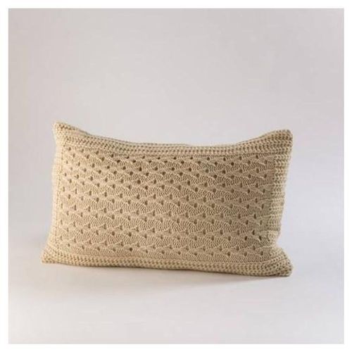 Cojin Tejido Beige 30X50 - Beige
