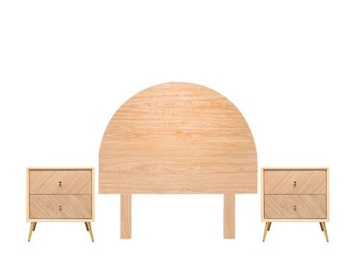 Recamara KS 3 Piezas Solara Natural Kessa Muebles