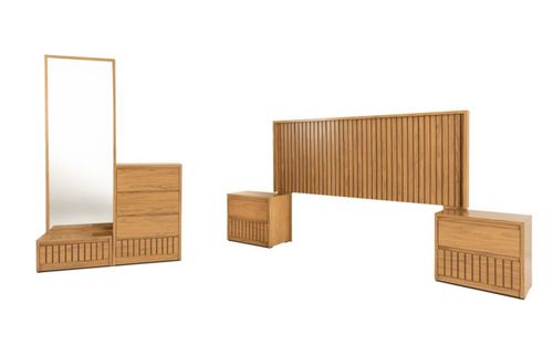 Recamara KS 5 Piezas Katir Natural Kessa Muebles