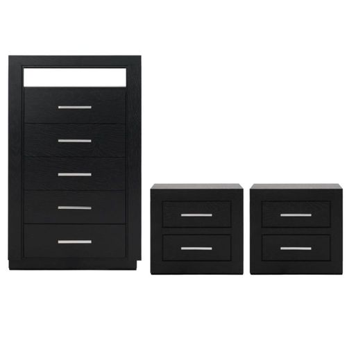Set de Cajonera y 2 Buros Pamela Chocolate Kessa Muebles
