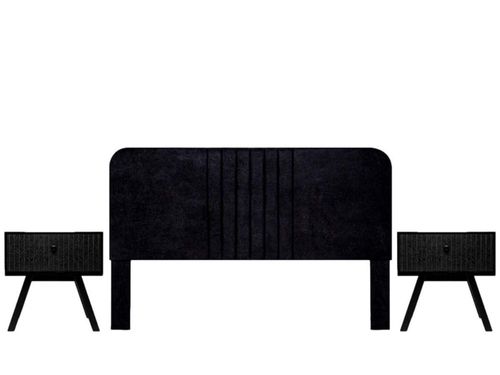 Recamara KS 3 Piezas Guendi Negro  Kessa Muebles