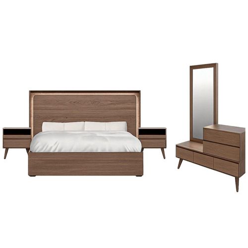 Recamara KS 5 Piezas Salzburgo Nogal Kessa Muebles
