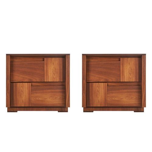 Set de 2 Buros Vicky Nogal Kessa Muebles