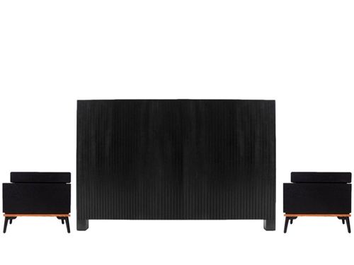 Recamara KS 3 Piezas Yukina Negro  Kessa Muebles