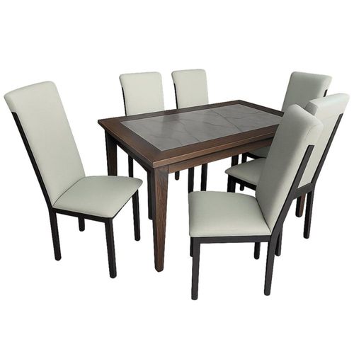 Comedor 6 Sillas Tamara Nogal Kessa Muebles