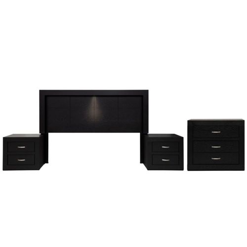 Recamara KS 4 Piezas Sin espejo Valentina Chocolate Kessa Muebles