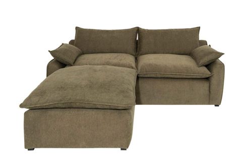 Sala Chaise longue con sofa Nabu Verde Olivo Kessa Muebles