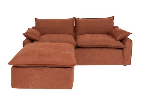 Sala Chaise longue con sofa Nabu Terracota Kessa Muebles