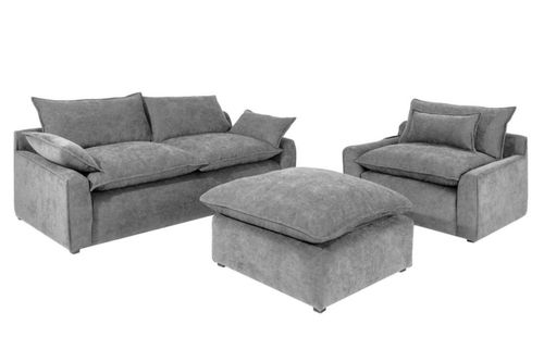 Sala 3 1 taburete Nabu Gris Kessa Muebles