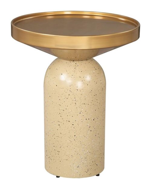 Mesa Lateral Cendre Dorado Kessa Muebles