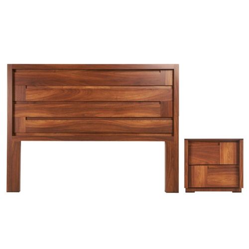 Cabecera KS con un buro Vicky Nogal Kessa Muebles