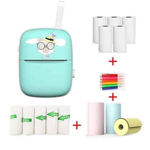 Mini Impresora de Fotos Inalámbrica para Móvil,Impresora Térmica Portátil sin Tinta para Fotos y Notas.HOGAWAY