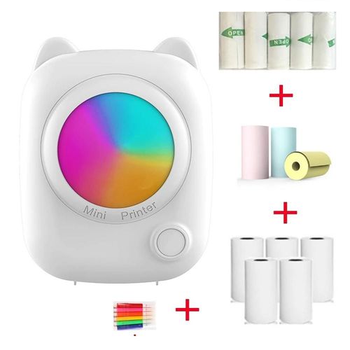 Mini Impresora de Fotos Inalámbrica para Móvil,Impresora Térmica Portátil sin Tinta para Fotos y Notas.HOGAWAY
