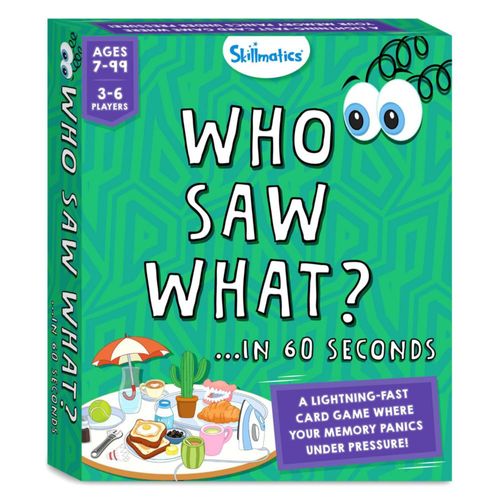 Juego de mesa Skillmatics Who Saw What? Juego de memoria