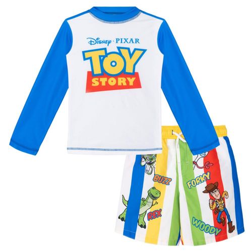 Set de baño para bebé niño Disney Toy Story con rash guard y protección UPF 50+