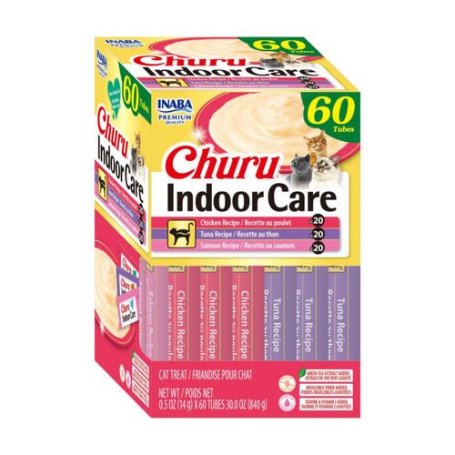 Snack para gatos INABA Churu Indoor Care Control de bolas de pelo 60 tubos